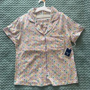 Roller Rabbit X Target Heart Print Short Sleeve Pajama Top - Multicolor